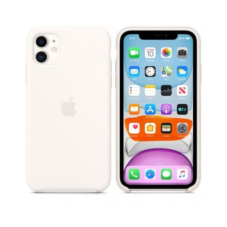 Husa Silicon Apple IPhone 11, Alba