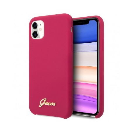 Husa TPU Guess Pentru Apple IPhone 11, Silicone Vintage, Visinie