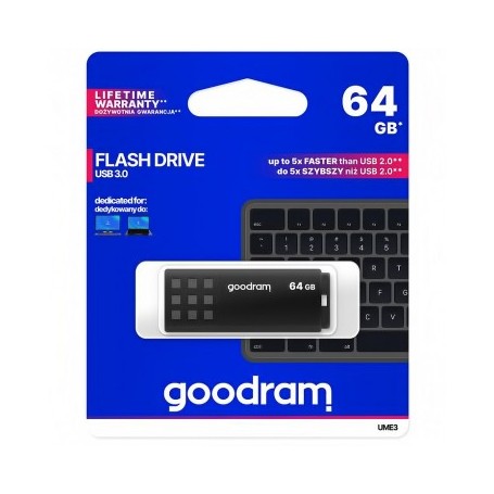 Memorie Externa GoodRam, 64Gb, USB 3.0, UME3-0640K0R11, Neagra