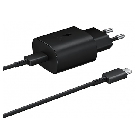 Incarcator Retea Cu Cablu USB Tip-C Samsung EP-TA800EBE, Fast Charge, 25W, 1 X USB Tip-C, Negru