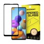 Folie Protectie Ecran WZK Pentru Samsung Galaxy A21s, Sticla Securizata, Full Face, Full Glue, Neagra