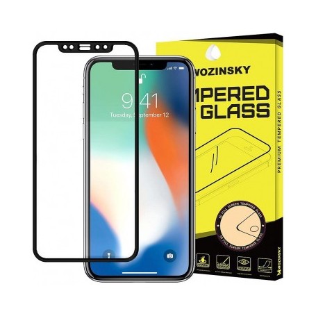 Folie Protectie Ecran WZK Pentru Apple IPhone 12 Pro Max, Sticla Securizata, Full Face, Full Glue, Neagra