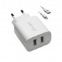 Incarcator Voiaj CENTO P213 TipC 2USB/2A Alb