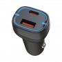 Adaptor Auto XO CC37/CC56 1TipC(PD)+1USB(QC)/3A/20W Negru