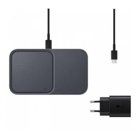 Incarcator wireless duo (cu incarcator retea), Fast Charger 15W, Black